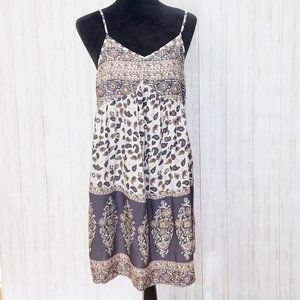 Summer Beach Coverup Spaghetti Strap Dress Brown